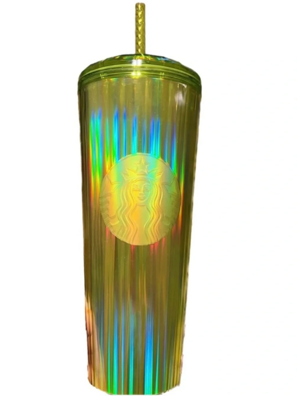 Starbucks Lime Iridescent Kaleidoscope Dome Tumbler 24oz 2023